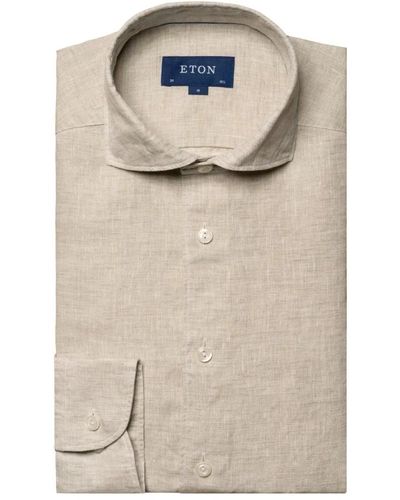 Eton Braunes slim fit hemd von - Natur