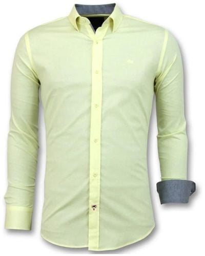 Gentile Bellini Italienische weiße bluse - hemd mit langen ärmeln - 3035 - Grün