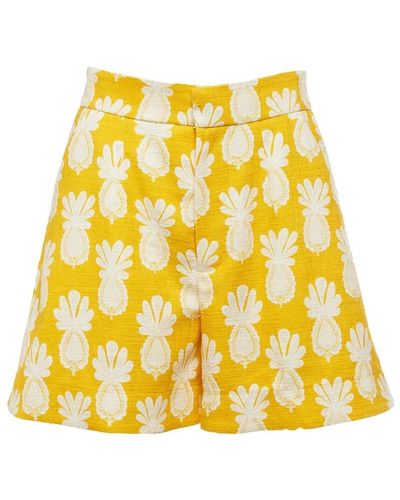 La DoubleJ Gute Butt High-Waisted Shorts - Gelb