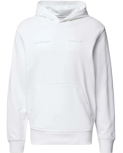 Calvin Klein Sweatshirt big box logo hoodie - Weiß