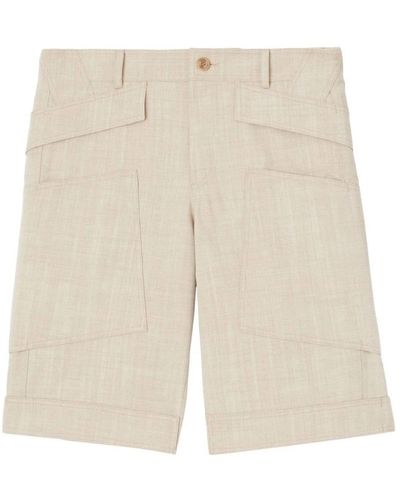 Burberry Bermuda-shorts mit woll-patch - Natur