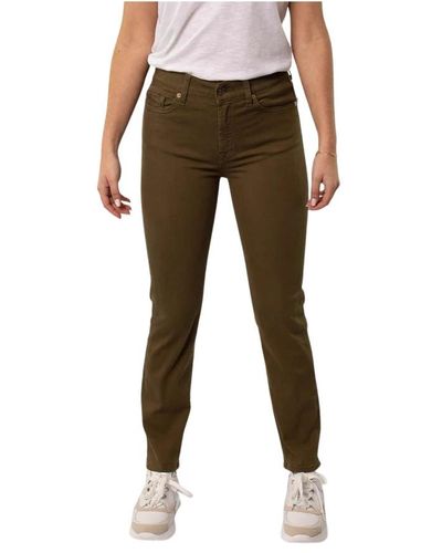 7 For All Mankind Pantalons - Marron