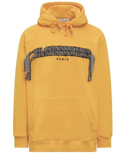 Lanvin Oversized hoodie mit curb logo - Gelb
