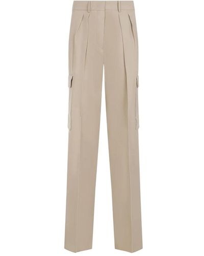 Sportmax Straight Trousers - Natural