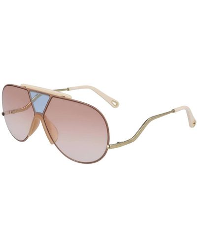 Chloé Rosa/beige gradient blau sonnenbrille - Pink