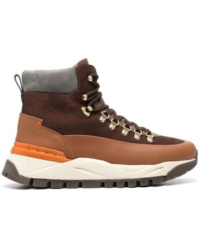 Santoni Lace-Up Boots - Brown