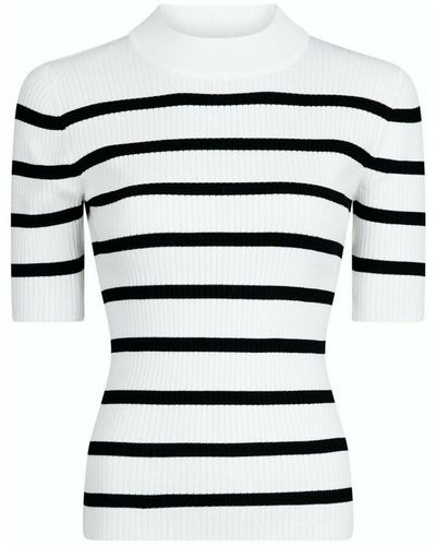 Neo Noir Malloy stripe knit tee - Blanco