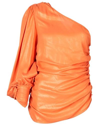 Pinko Laminierte bluse t-shirt top - Orange