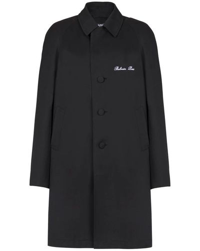 Balmain Coats > single-breasted coats - Noir