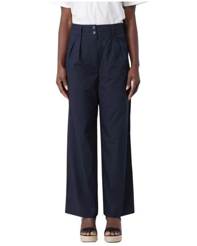 Woolrich Straight Trousers - Blue