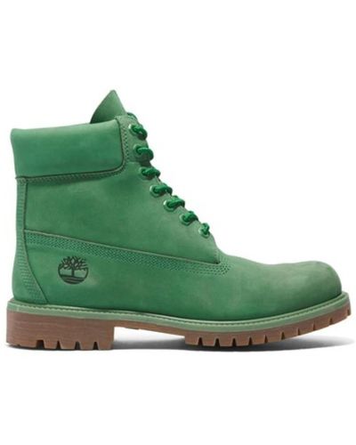 Timberland Stivaletti uomo inabuck con logo moderno - Verde