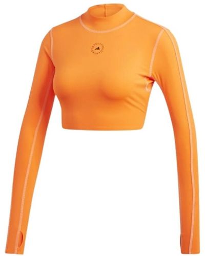 adidas By Stella McCartney Crop top in hellblau - Orange