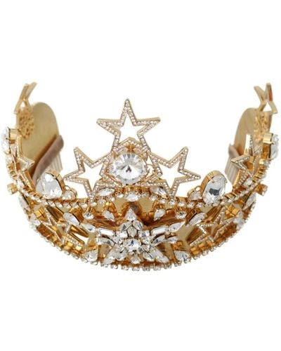 Dolce & Gabbana Regal Crystal Diadem Tiara - Metallic