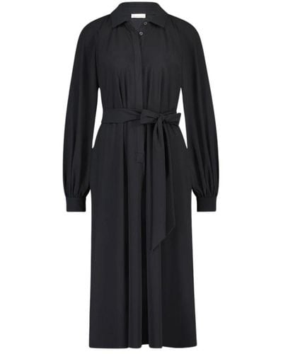 Jane Lushka Trendiges schwarzes carlen kleid mit rüschen-details