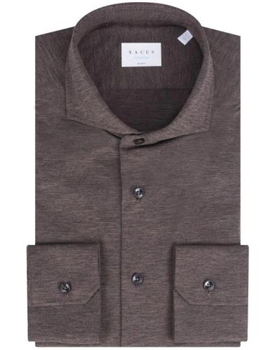 Xacus Stilvolles vielseitiges hemd für alle anlässe - Braun