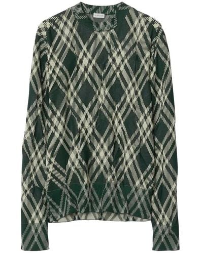 Burberry Round-Neck Knitwear - Green