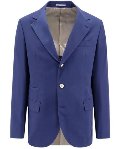 Brunello Cucinelli Blauer blazer klassischer stil