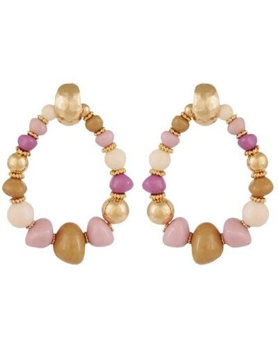 Gas Bijoux Biba earrings gold/ lila - Mettallic