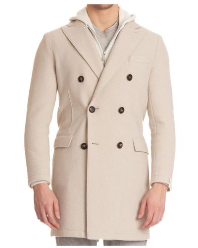Eleventy Coats > double-breasted coats - Neutre