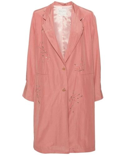 Forte Forte Single-Breasted Coats - Pink