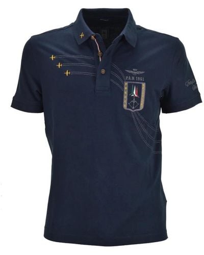 Aeronautica Militare Polo Shirts - Blue