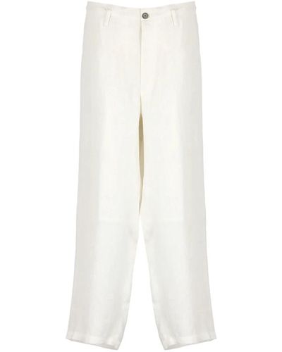 Yohji Yamamoto Trousers > cropped trousers - Blanc