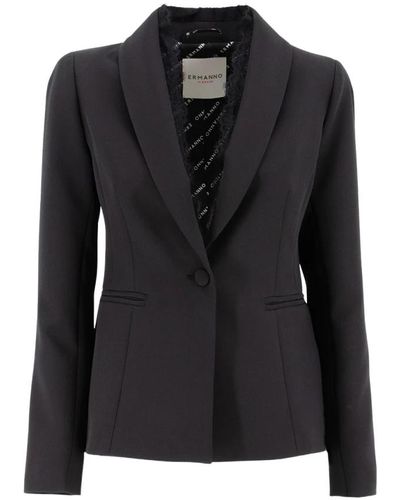 Ermanno Scervino Blazer con encaje - Negro