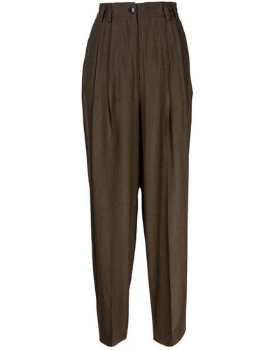 Erika Cavallini Semi Couture Trousers > wide trousers - Marron