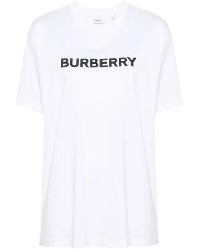 Burberry Logo print crew neck t-shirts und polos - Weiß