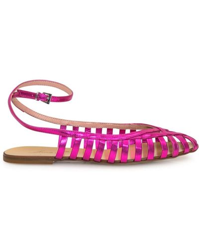 Anna F. Laminierte sandalen - Pink