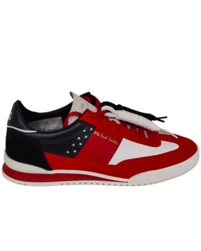 Paul Smith Usa flagge leder sneakers olympische spiele - Rot