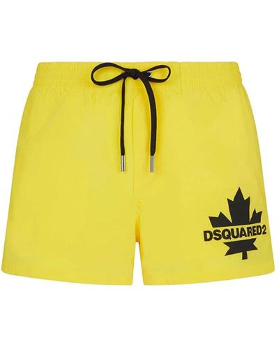 DSquared² Gelbe sea shorts