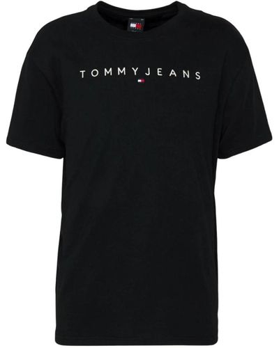 Tommy Hilfiger Besticktes logo basic t-shirt - schwarz