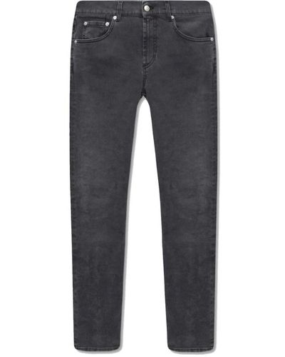 Alexander McQueen Jeans mit besticktem logo für männer - Grau