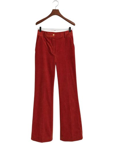 GANT Pantalones amplios - Rojo