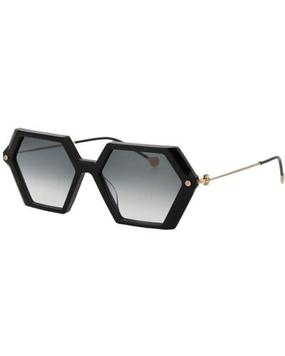 Yohji Yamamoto Stylische sonnenbrillen slook 007 - Schwarz