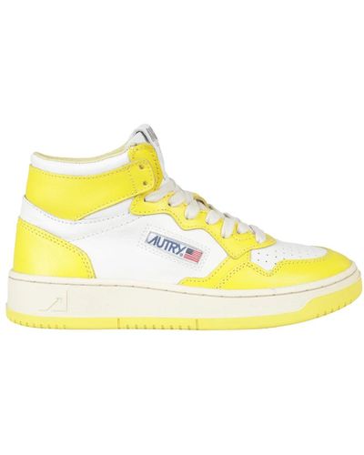 Autry Stylische sneakers für männer und frauen - Gelb
