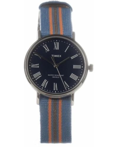 Timex Orologio da donna stiloso in quarzo argento - Blu