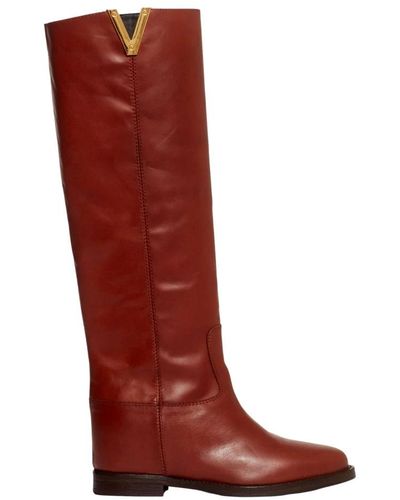 Via Roma 15 High Boots - Red