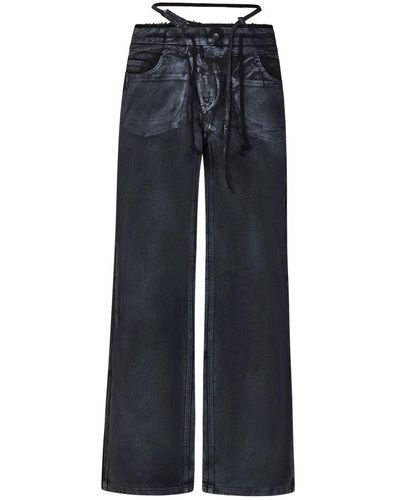 OTTOLINGER Schwarze jeans mit knotenbändern - Blau