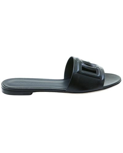 Dolce & Gabbana Flip Flops & Sliders - Black