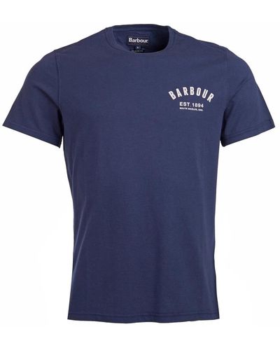 Barbour Preppy T-shirt Tee New - Blue
