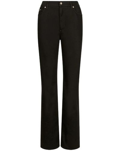 Dolce & Gabbana Jeans a gamba larga con logo - Nero
