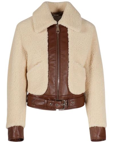Chloé Jackets > leather jackets - Neutre