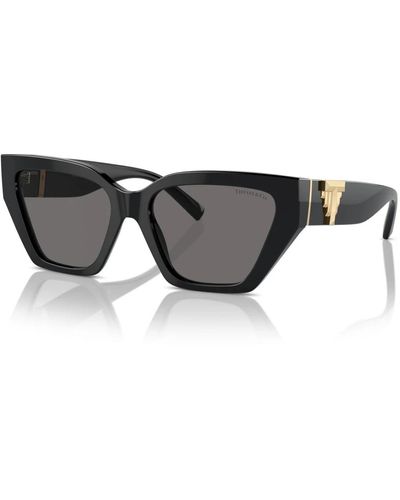 Tiffany & Co. Schwarze/dunkelgraue sonnenbrille für frauen