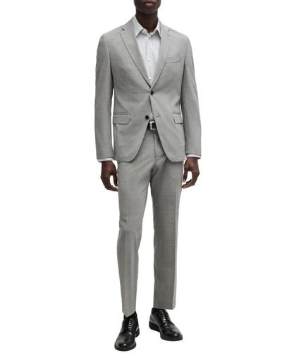 BOSS Single Breasted Suits - Grey