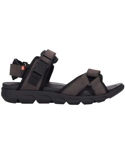 Rieker Flat Sandals - Black