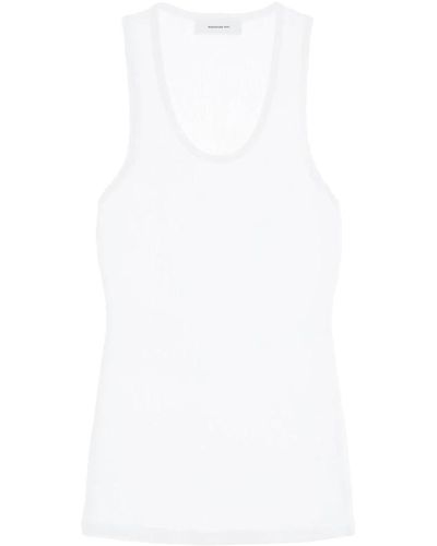 Wardrobe NYC Ribbed sleeveless top with - Bianco