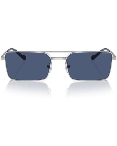 Vogue Mutige rechteckige sonnenbrille - Blau