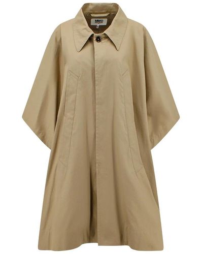 MM6 by Maison Martin Margiela Single-Breasted Coats - Natural